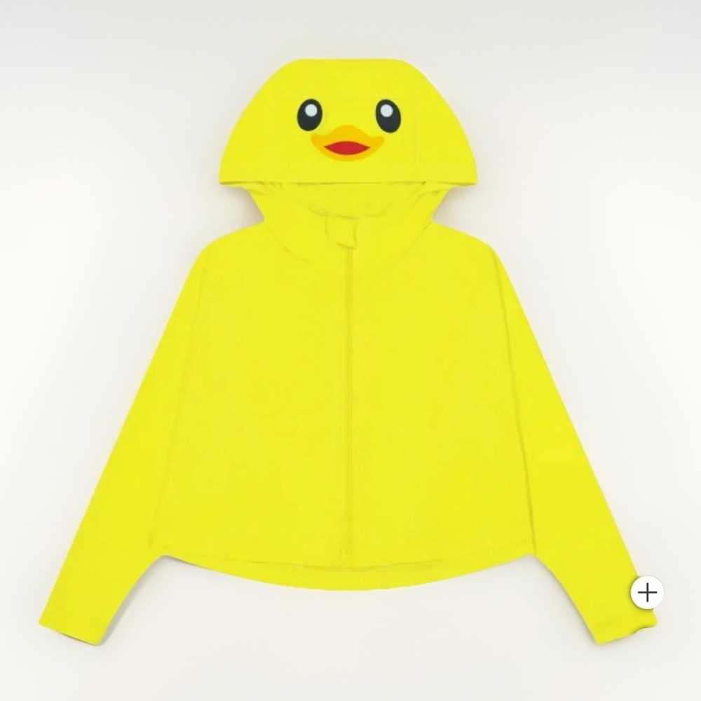 Hazel + Harper UPF Swim Coverup‎ Unisex Kids 2T-4T Yellow Duck Nylon Full Zipper